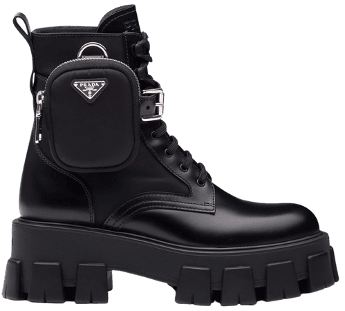 Prada Monolith Combat Boots - Farfetch