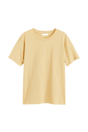 Cotton T-shirt - Light yellow - Ladies | H&M US