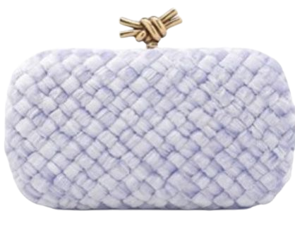 purple lavender bottega vaneta clutch purse