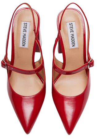 MAEGAN Red Patent Slingback Heel | Women's Heels – Steve Madden