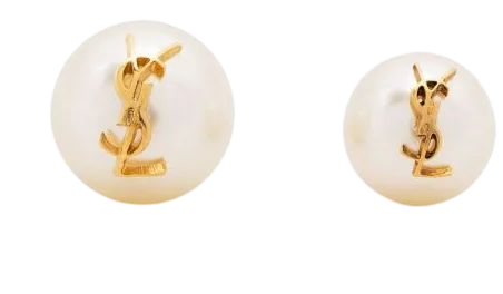 Saint Laurent Cassandre Pearl Stud Earrings - Farfetch