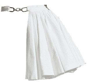 White Skirt Belt