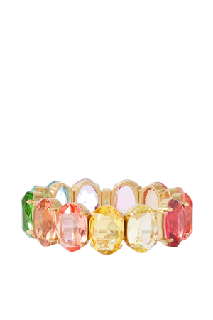 Roxanne Assoulin Simply Rainbow gold-tone crystal bracelet