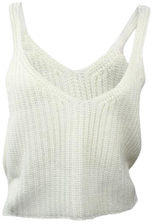 Knitted White Tank Top