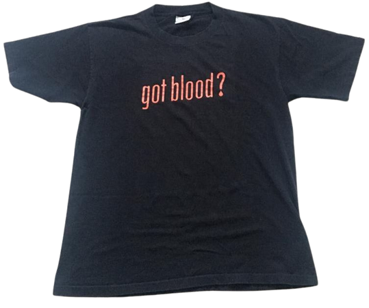 1990s GOT BLOOD Distressed Vintage T Shirt // Size Large | Etsy