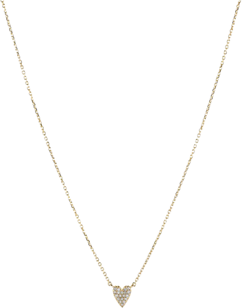 Mini Heart Pave Diamond Necklace | Mejuri