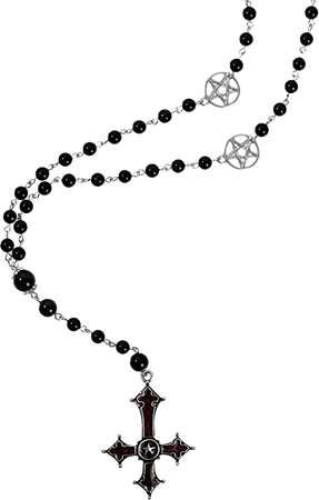 Amazon.com: Sacina Gothic Goth Pentagram Cross Necklace, Long Bead Upside Down Cross Necklace, Halloween Christmas New Year Jewelry Gift for Women : Clothing, Shoes & Jewelry