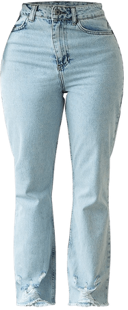 PLT Shape Vintage Hem Straight Leg Jeans | PrettyLittleThing USA