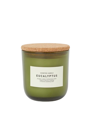 Scented Candle in Glass Holder - Green/Eucalyptus - Home All | H&M US