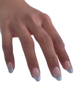 Blue tip nails