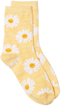Crew Socks Yellow Daisy - Dotti Online