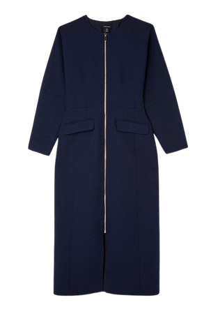 Compact Stretch Darted Waist Tailored Midi Dress | Karen Millen