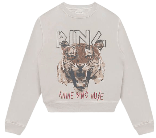 ANINE BING Tiger Sweatshirt - Stone