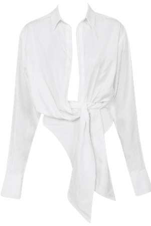 white shirt bodysuit