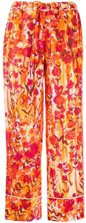 Floral-Print Drawstring Trousers