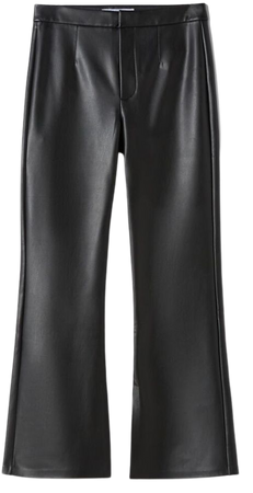 Faux leather flared pants - New - Woman | Bershka