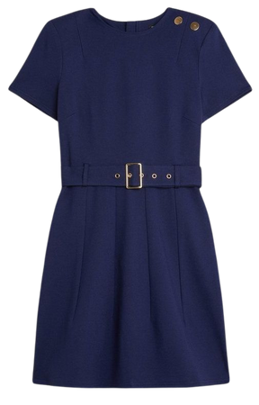 Ponte Belted Mini Dress | Karen Millen