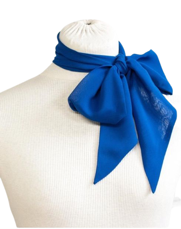 blue neck scarf