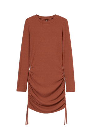 Ribbed Dress - Orange