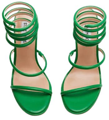 EXOTICA Green Leather Strappy Heel | Women's Heels – Steve Madden