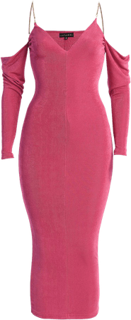 JLUXLABEL VDAY BERRY ALL EYES ON YOU DRESS