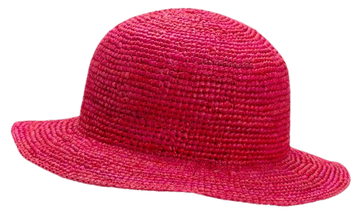 raspberry pink raffia Juliette hat