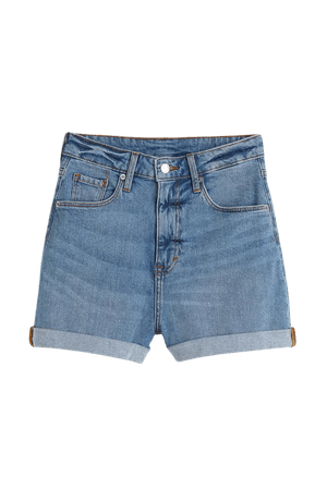 Mom Ultra High Denim Shorts - Denim blue - Ladies | H&M US