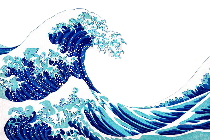 Vintage wave Japanese png border, remix of… | Free stock illustration | High Resolution graphic