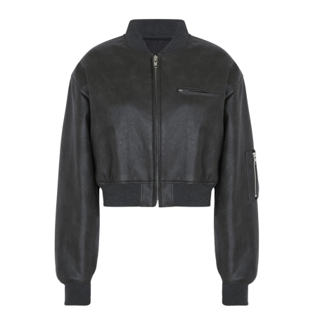 The Frankie Shop Gae Faux Leather Bomber