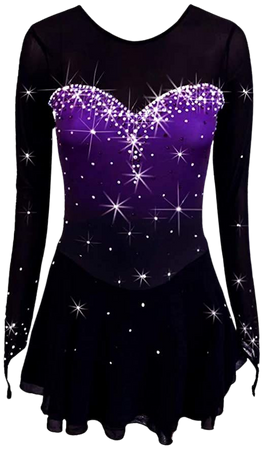 Amazon.com: Figure Skating Costumes Children Purple Gradient Girls Ice Skating Dress for Competition: Clothing