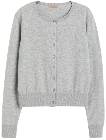 Fine-knit Cardigan - Light gray melange - Ladies | H&M US