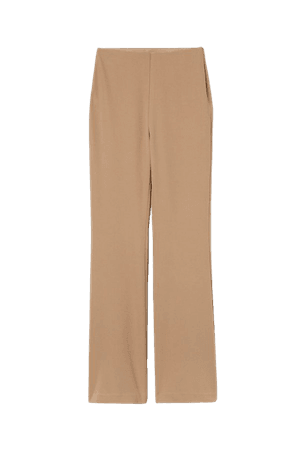 Flared Stretch Pants - Beige - Ladies | H&M US