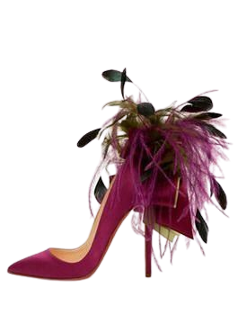 feather shoes heels magenta - Google Search