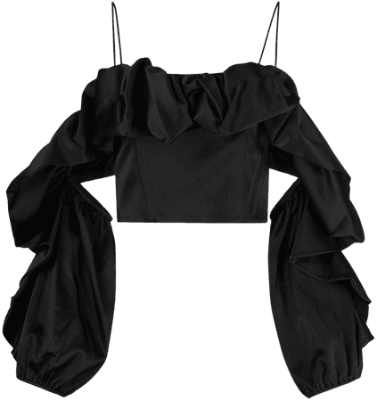 Shop Alice+Olivia Monrow ruffled crop top with Express Delivery - FARFETCH