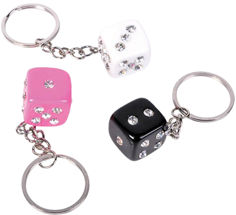 Dice Key Chain [various colors]