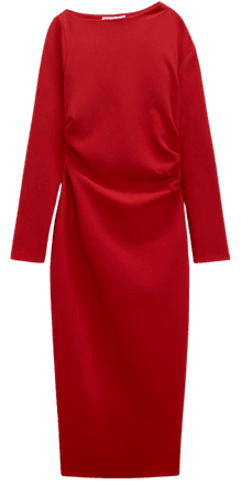 DRAPED SHEATH DRESS - Red | ZARA United States