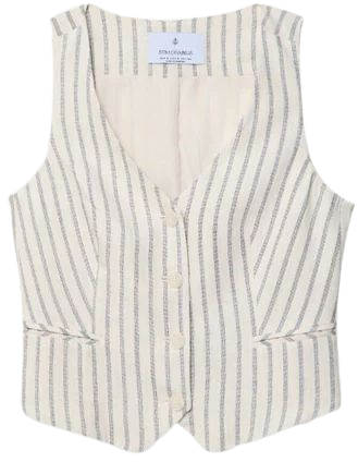 Striped linen blend culottes - Women's Clothing | Stradivarius United States