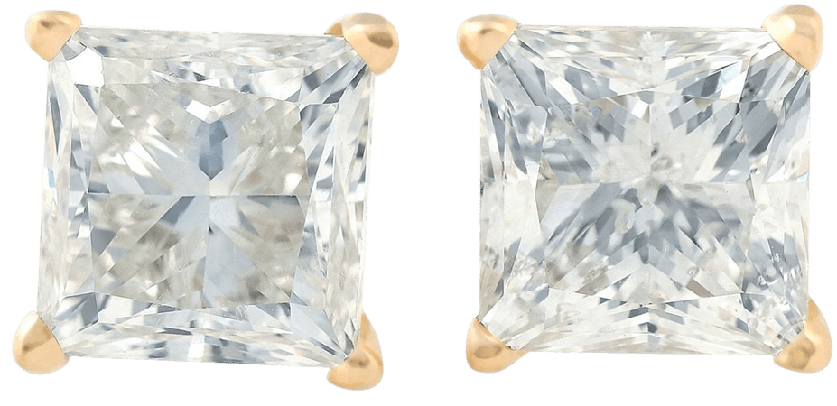square diamond studs