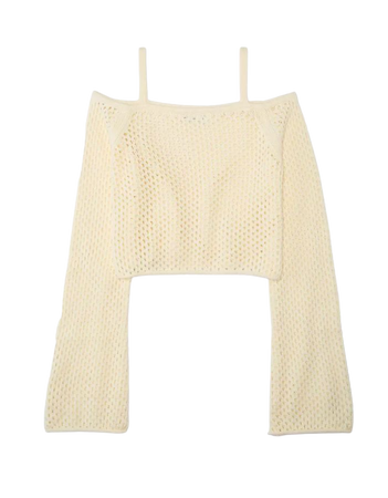 AE Open-Stitch Off-the-Shoulder Sweater