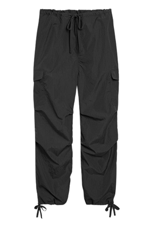Black parachute trousers - Black - Monki WW