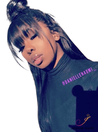 (17) Pinterest - Pretty lace frontal wig with bang, and half bun hairstyle. Do you like? It is only $99.88 after coupon! | Hair wig