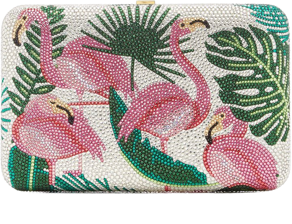 Judith Leiber Couture The Flamingo Crystal Clutch