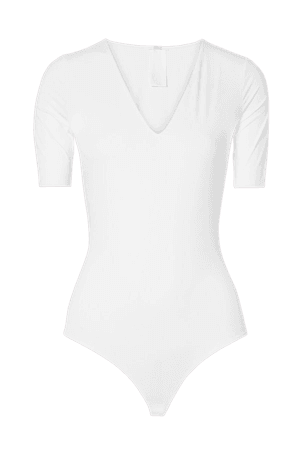 White Vermont stretch-jersey thong bodysuit | Wolford | NET-A-PORTER