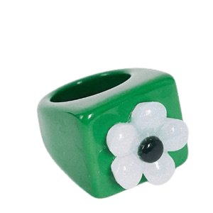 green flower ring ASOS