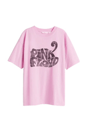 Oversized Printed T-shirt - Pink/Pink Floyd - Ladies | H&M US