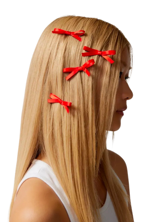 Urban Outfitters Satin Bow Hair Slide 6-Pack Set