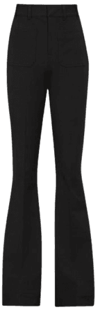 Sian Black High Rise Skinny Flared Trousers – REISS