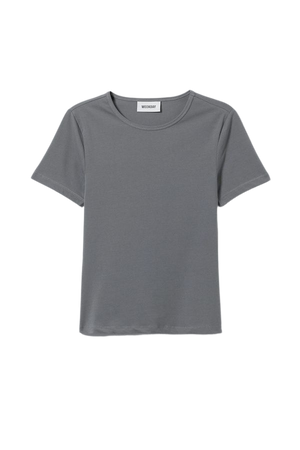 Slim Fitted T-shirt - Dark Grey - Weekday WW