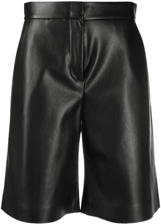 MSGM faux leather knee-length shorts - FARFETCH