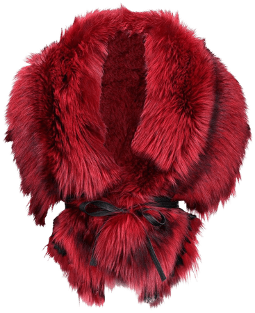 Luxurious Oversized Fireside Red Fox Fringe Fur Statement Stole Wrap